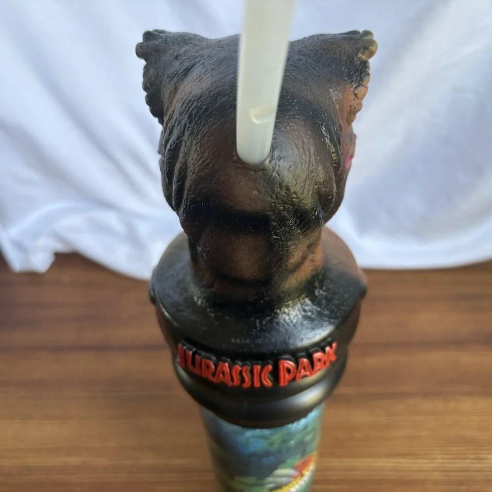 1996 Jurassic Park‎ T-Rex Souvenir Cup Straw Universal Studios Hollywood